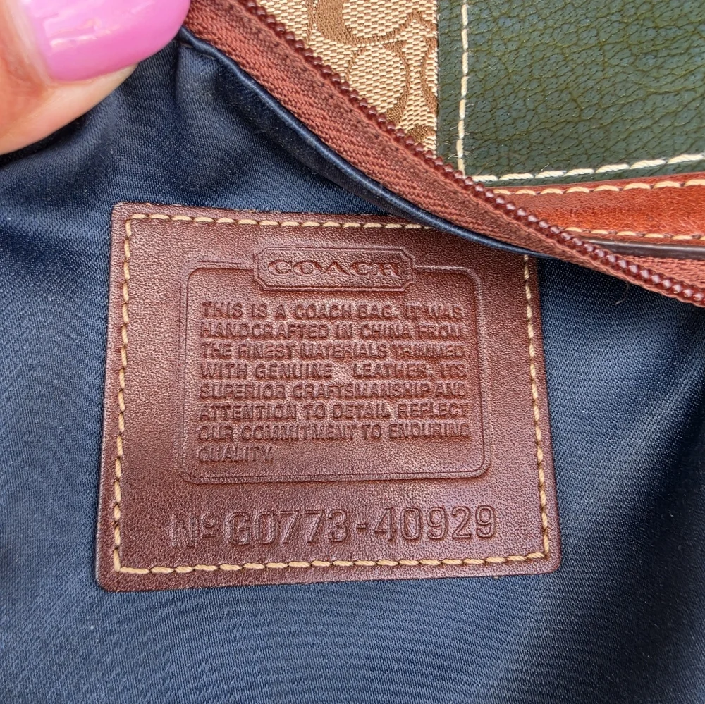 Coach 2007 Holiday Patchwork Crossbody Bag.